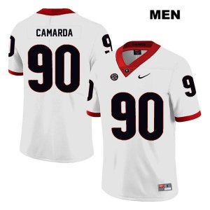 Men's Georgia Bulldogs NCAA #90 Jake Camarda Nike Stitched White Legend Authentic College Football Jersey JRC1054TS